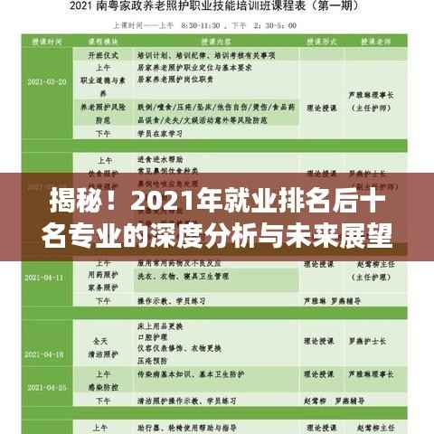 揭秘！2021年就业排名后十名专业的深度分析与未来展望
