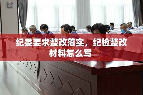 纪委要求整改落实,纪检整改材料怎么写